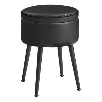 Taburete de cuero CORE negro