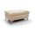 Taburete de cuero SALERNO II 66x100 cm beige