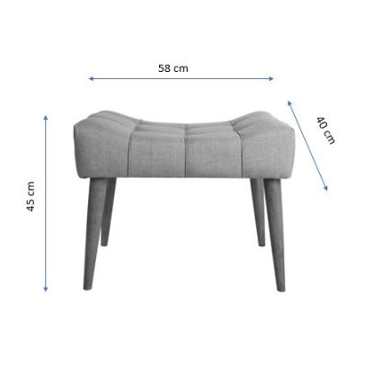 Taburete LUMI 40x58 cm crema