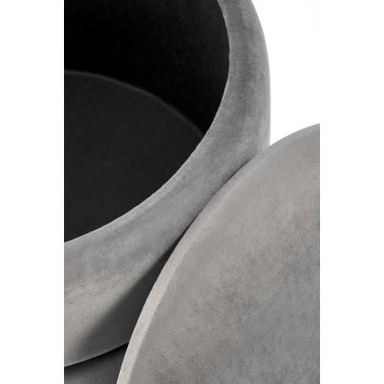 Taburete MINTY diá. 37 cm gris/dorado