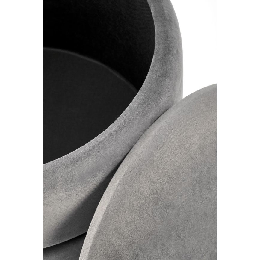 Taburete MINTY diá. 37 cm gris/dorado
