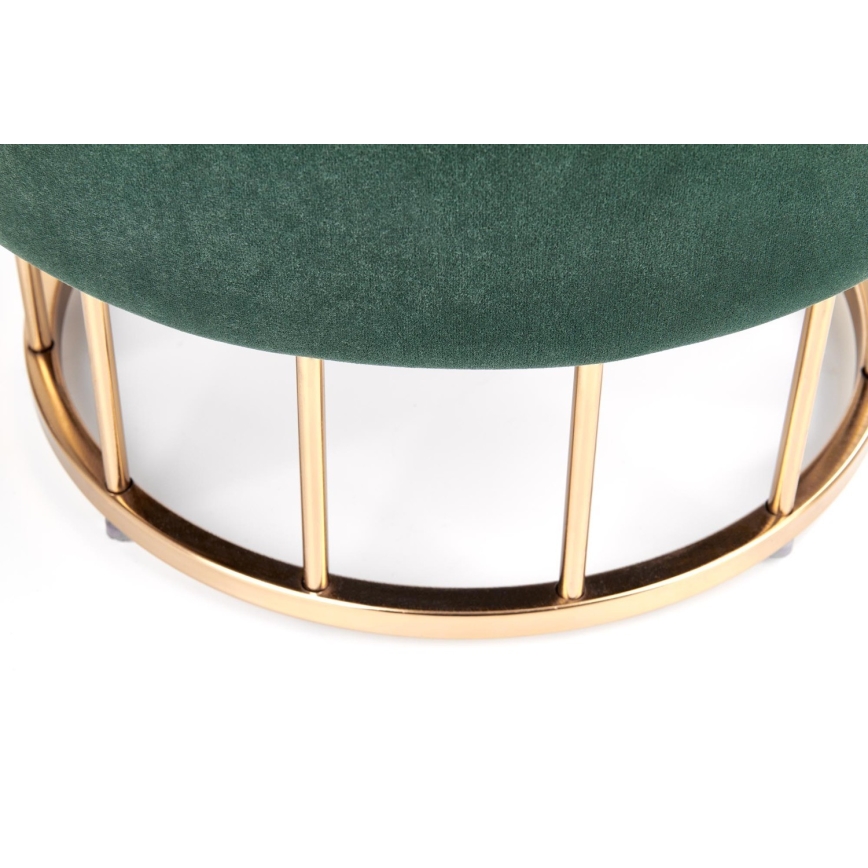 Taburete MINTY diá. 37 cm Verde/dorado