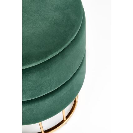 Taburete MINTY diá. 37 cm Verde/dorado
