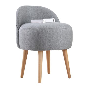 Taburete NIKI — Ø 46 cm, gris