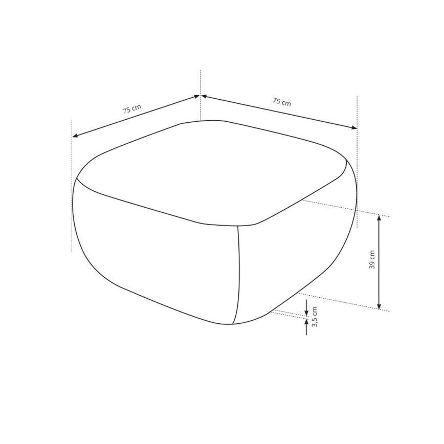 Taburete OLBIA 75x75 cm beige