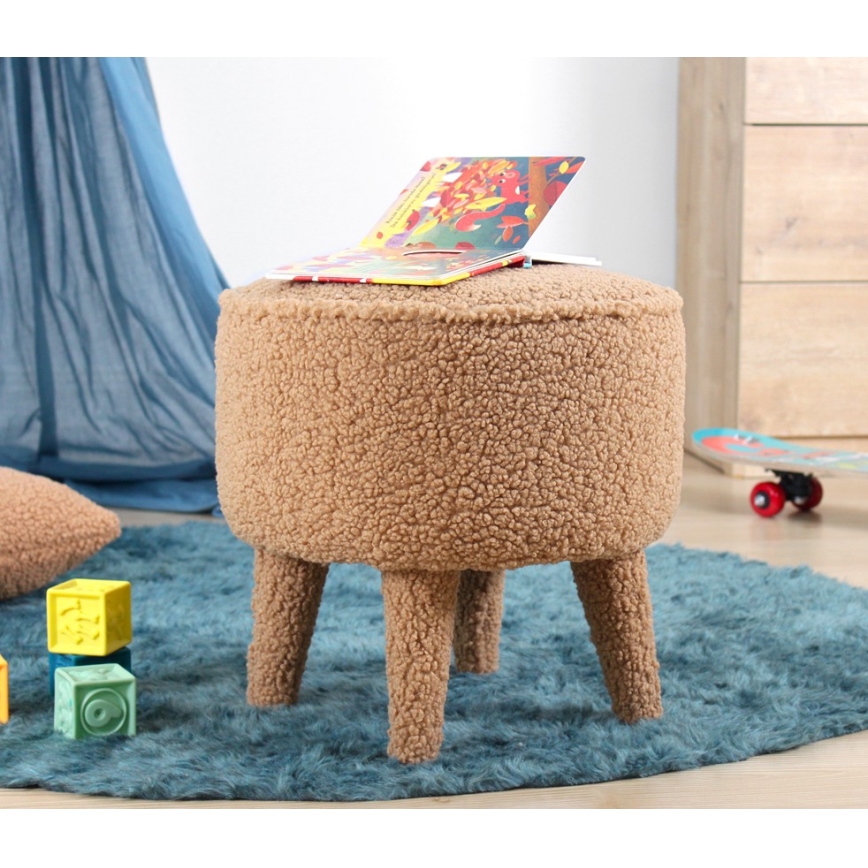 Taburete PIXI, diámetro 38 cm, marrón