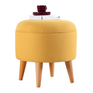 Taburete PIXI, diámetro 40 cm, amarillo