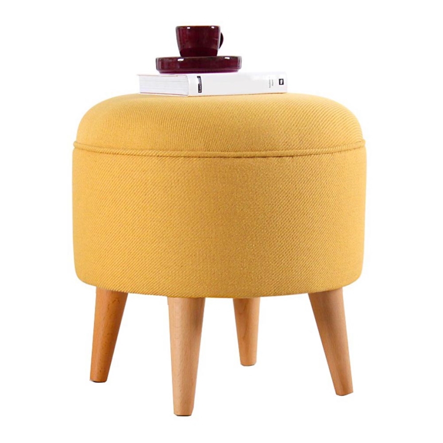 Taburete PIXI, diámetro 40 cm, amarillo