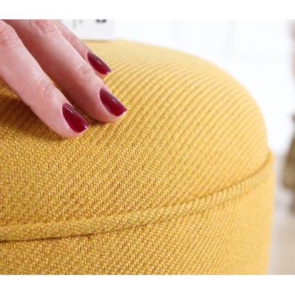 Taburete PIXI, diámetro 40 cm, amarillo