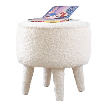 Taburete PIXI, Ø 38 cm, blanco