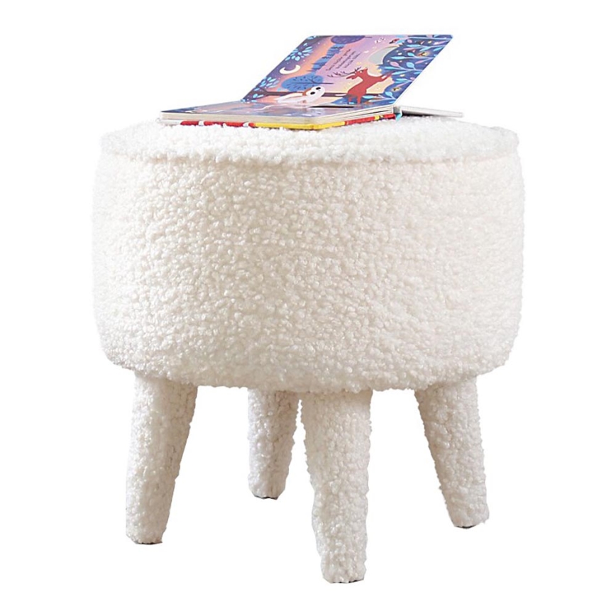Taburete PIXI, Ø 38 cm, blanco