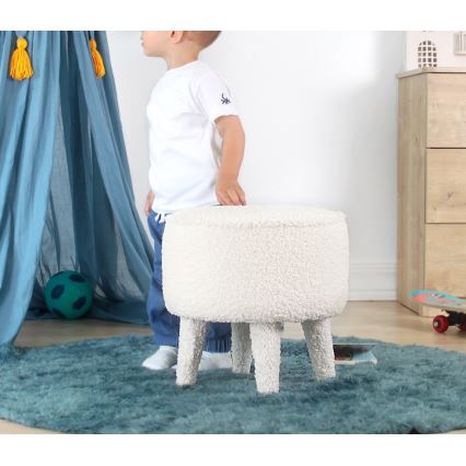 Taburete PIXI, Ø 38 cm, blanco