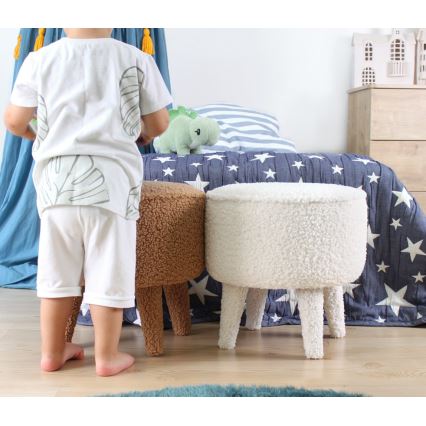 Taburete PIXI, Ø 38 cm, blanco