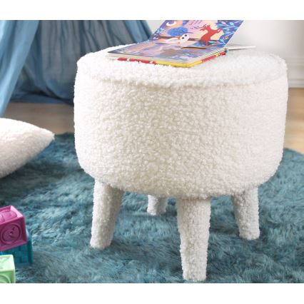 Taburete PIXI, Ø 38 cm, blanco