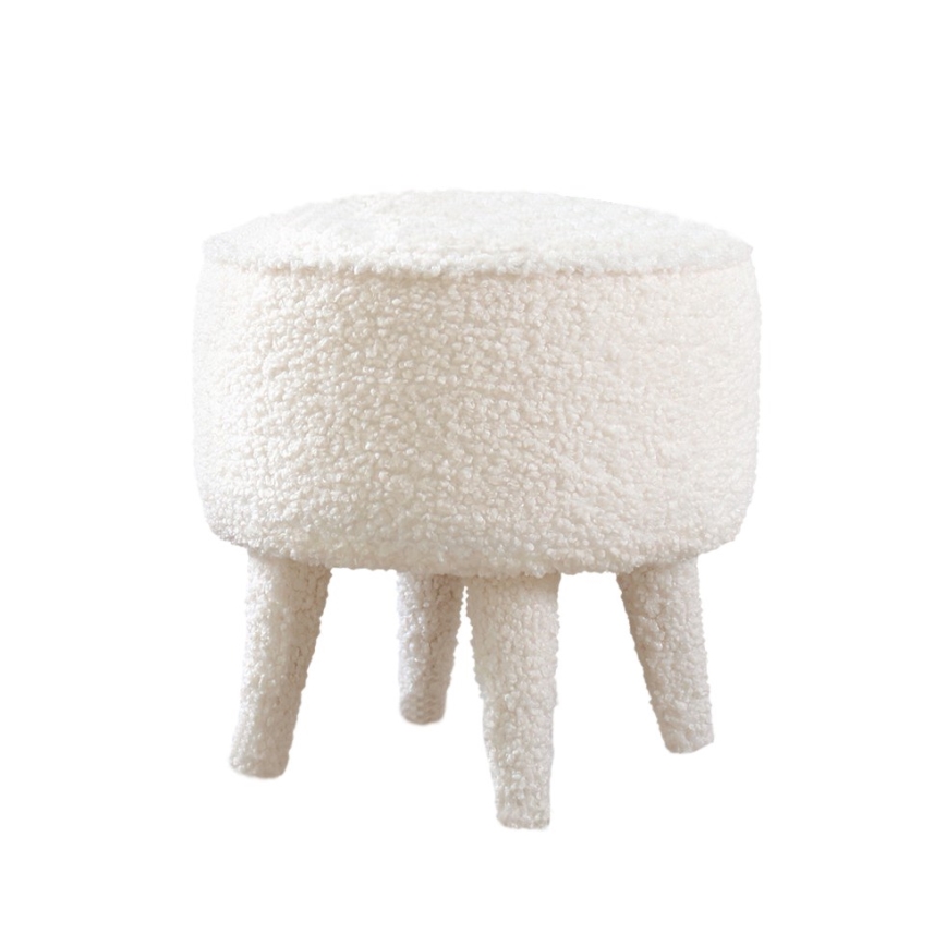 Taburete PIXI, Ø 38 cm, blanco