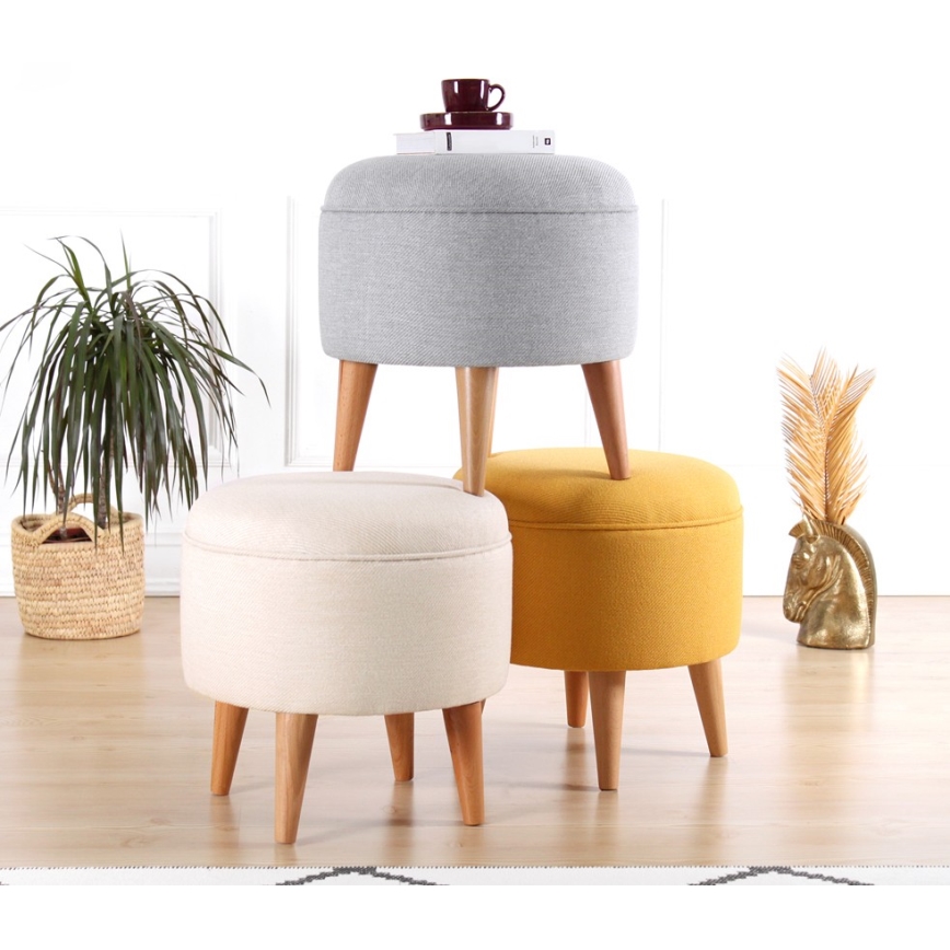 Taburete PIXI Ø 40 cm gris