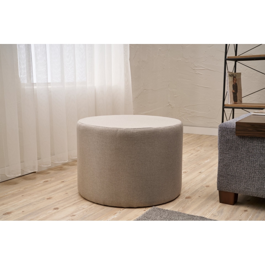 Taburete RABO, Ø 58 cm, beige