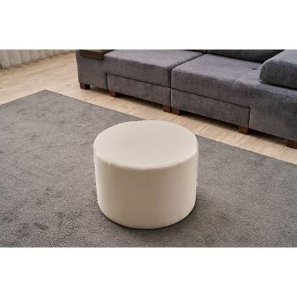Taburete RABO Ø 58 cm, color crema