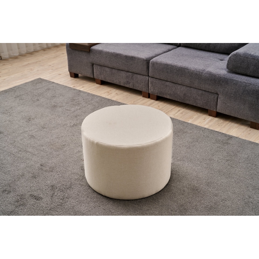 Taburete RABO Ø 58 cm, color crema