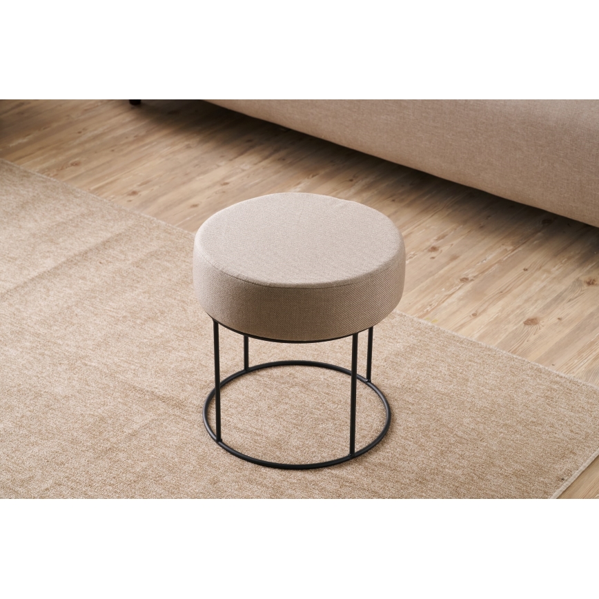 Taburete RELO, diámetro 40 cm, beige