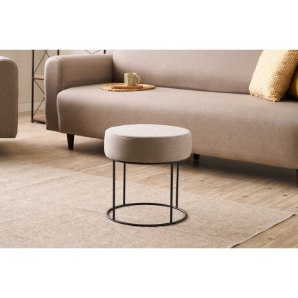 Taburete RELO, diámetro 40 cm, beige