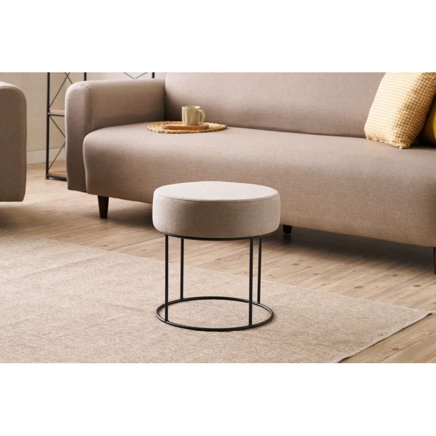 Taburete RELO, diámetro 40 cm, beige