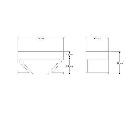 Taburete RINA 45 x 90 cm beige