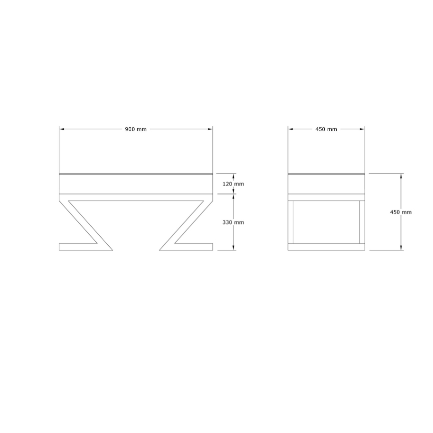 Taburete RINA 45x90 cm marrón