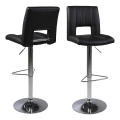 Taburete SERENA 1 pz negro/cromo mate