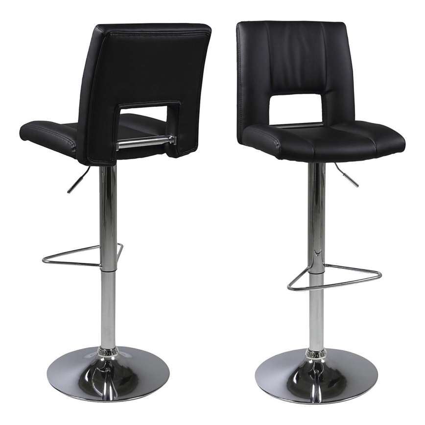 Taburete SERENA 1 pz negro/cromo mate