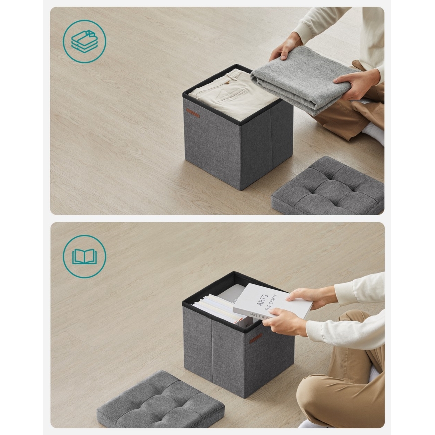 Taburete SULTAN 30x30 cm gris