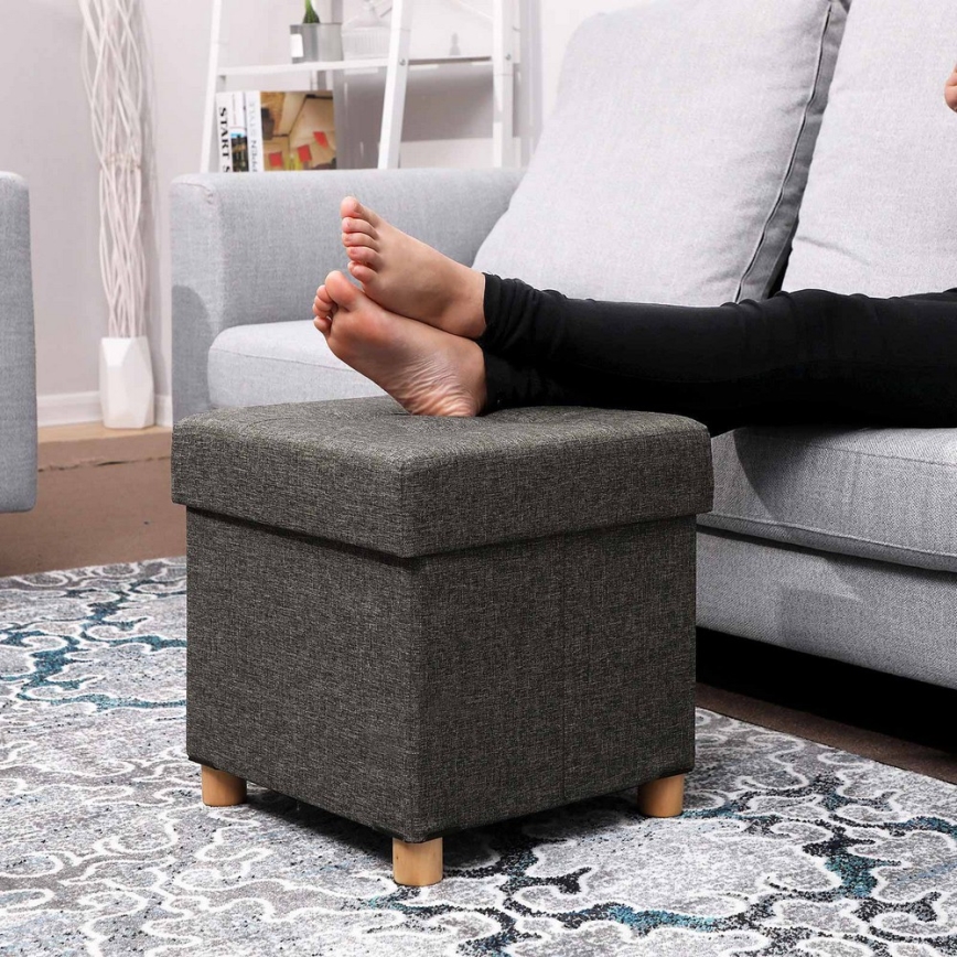 Taburete SULTAN 38x40 cm gris oscuro