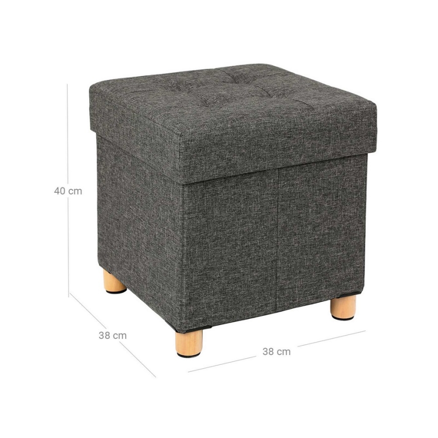 Taburete SULTAN 38x40 cm gris oscuro