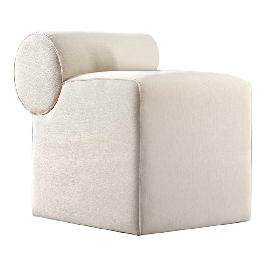Taburete TIKI 47x45 cm crema