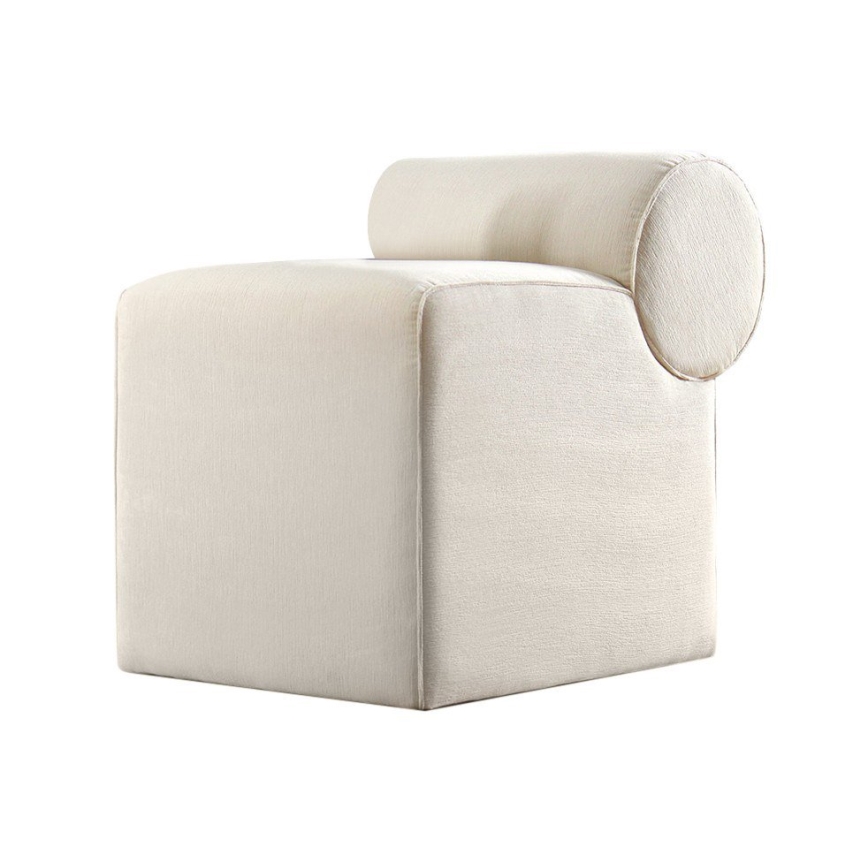 Taburete TIKI 47x45 cm crema