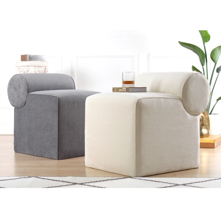 Taburete TIKI 47x45 cm gris