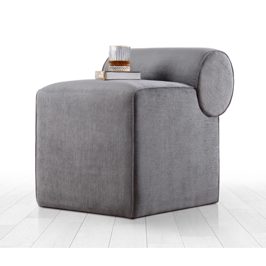 Taburete TIKI 47x45 cm gris