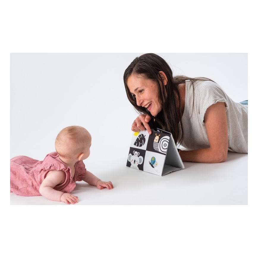 Taf Toys - Libro textil infantil con espejo negro