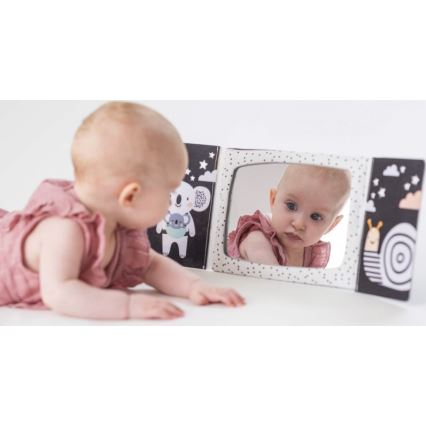 Taf Toys - Libro textil infantil con espejo negro