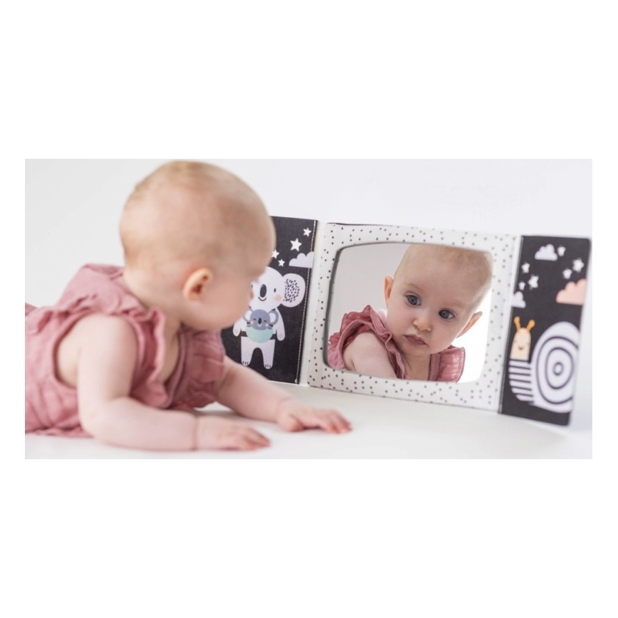 Taf Toys - Libro textil infantil con espejo negro