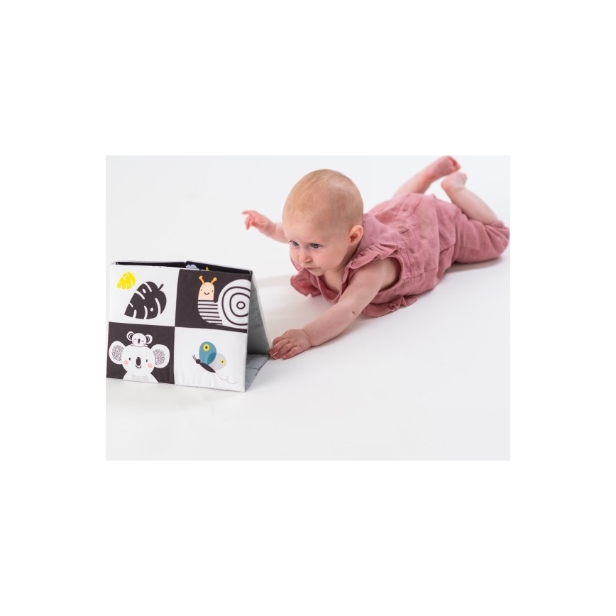 Taf Toys - Libro textil infantil con espejo negro