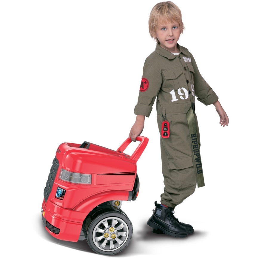 Taller de reparación de coches para niños 3xAAA + 1xCR2025 rojo