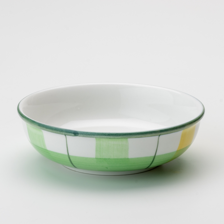 Tazón de compota de cerámica 13 cm verde blanco