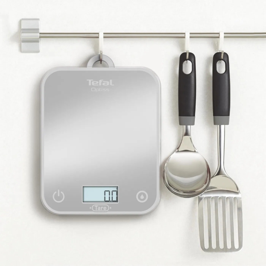 Tefal - Balanza de cocina OPTISS 2xAAA gris