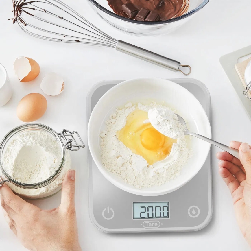 Tefal - Balanza de cocina OPTISS 2xAAA gris