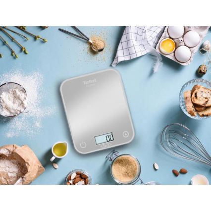 Tefal - Balanza de cocina OPTISS 2xAAA gris