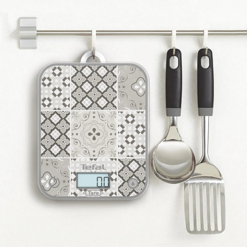 Tefal - Báscula de cocina OPTISS 2xAAA beige