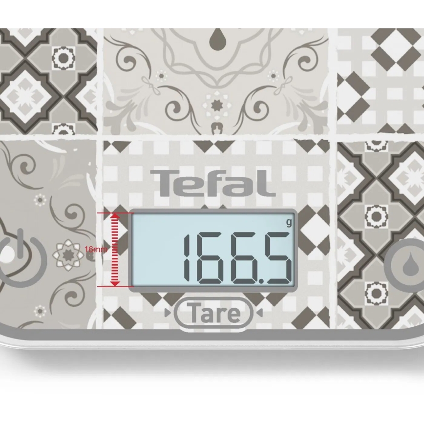 Tefal - Báscula de cocina OPTISS 2xAAA beige