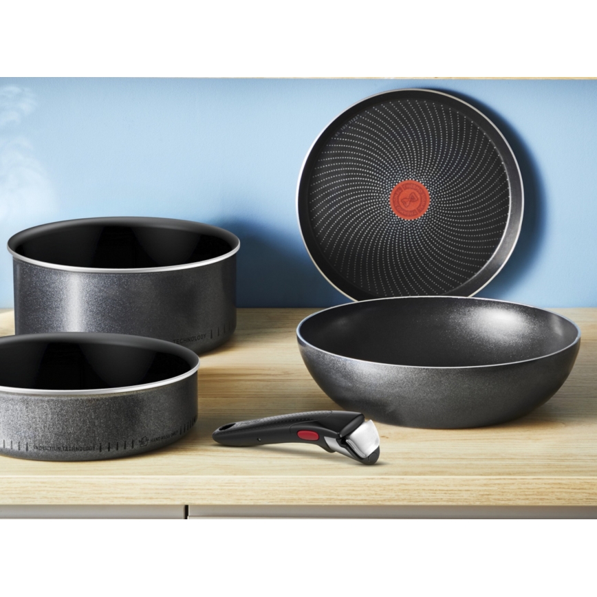 Tefal - Batería de cocina de 12 piezas INGENIO SO LIGHT