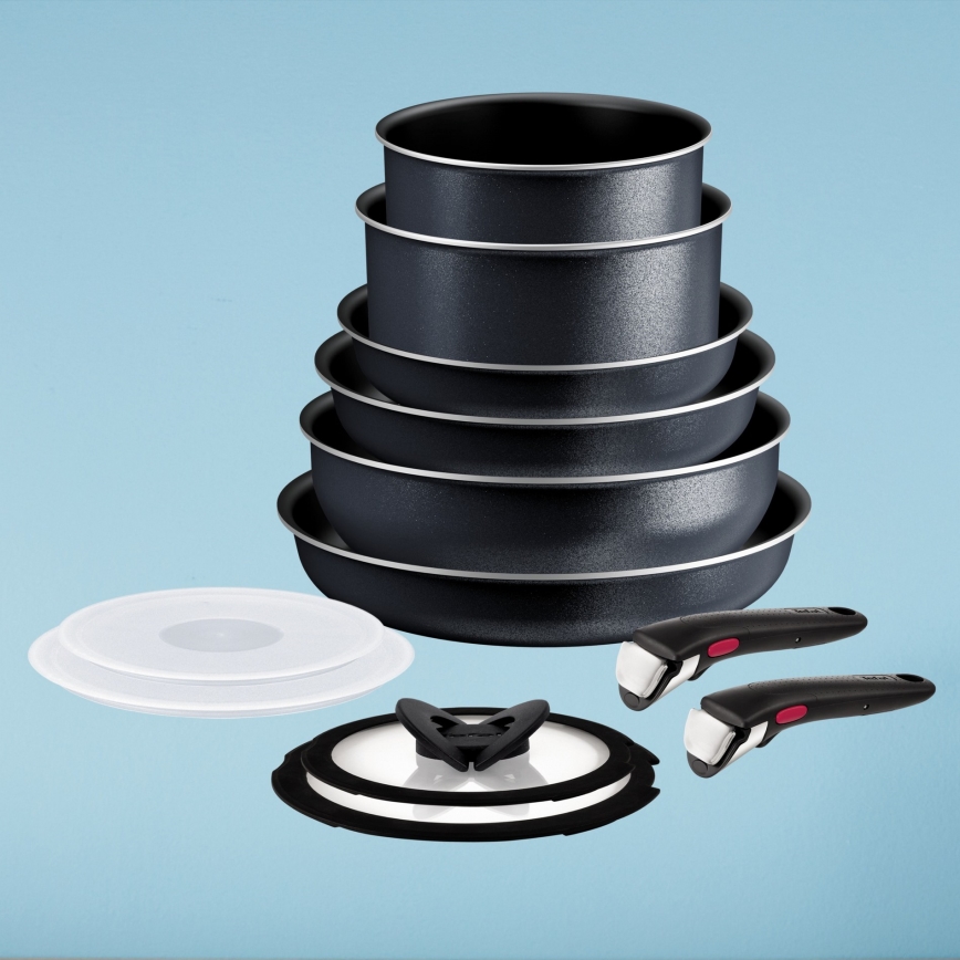 Tefal - Batería de cocina de 12 piezas INGENIO SO LIGHT
